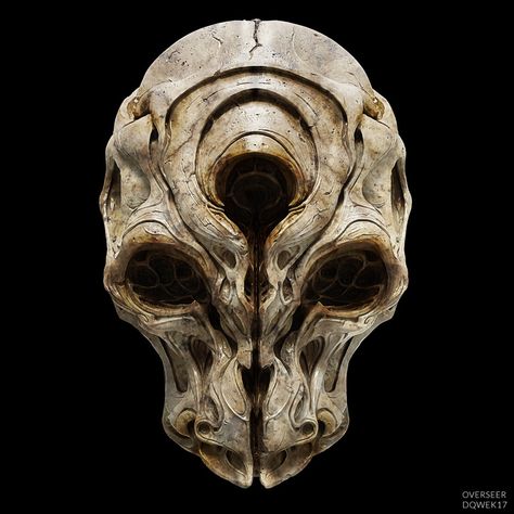 Monster Mask, Head Mask, Skull Mask, Alien Concept Art, Masks Art, Monster Design, Skull Art, Creature Design, Mask Design