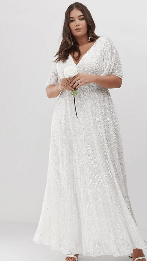 Gorgeous Wedding Dresses Under $500 - Budget Wedding Gowns Flutter Sleeve Wedding Dress, Asos Wedding Dress, Maxi Wedding Dress, Wedding Dresses Under 500, Bodice Wedding Dress, Dreamy Wedding Dress, Full Maxi Skirt, Maxi Rok, Applique Wedding