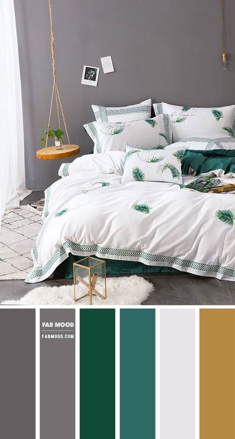 Bedroom Archives - Page 4 of 9 - Fabmood | Wedding Colors, Wedding Themes, Wedding color palettes Grey And Green Bedroom, Black White And Grey Bedroom, Blue Green Bedrooms, Shades Of Gray Color, Green And White Bedroom, Busy Mind, Best Bedroom Colors, Wedding Color Palettes, Bedroom Colour