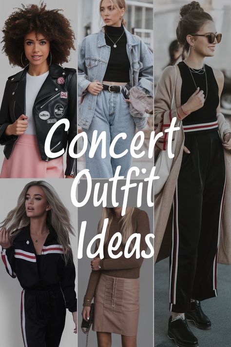 27+ Casual and Chic Outfits to Wear to a Concert What To Wear To A Punk Concert, John Legend Concert Outfit, Jumpsuit Concert Outfit, 80s Concert Outfit, Pop Star Outfit Ideas, P!nk Concert Outfit Ideas, What To Wear To A Rock Concert, 2000 Outfit, Concert Ootd