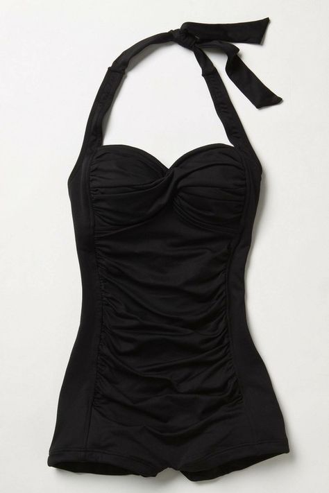 Love this! Retro Swimsuit, Mode Vintage, Black Swimsuit, Dandy, Look Fashion, Bathing Suits, Style Me, Pin Up, What To Wear