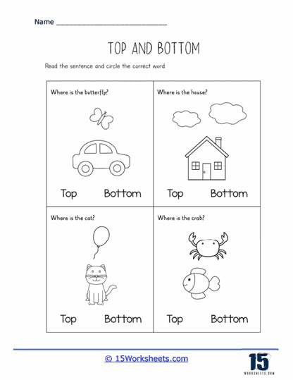 Where Is That Butterfly Worksheet - 15 Worksheets.com Top Bottom Worksheet, Butterfly Worksheet, Homeschooling Materials, Holiday Science, Kindergarten Social Studies, Speech Ideas, Spatial Relationships, Visual Cue, Preschool Activity