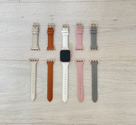 Leather Strap Watch Women, Apple Watch Charms, Watch Charms, Apple Watch Bracelet, Apple Watch Leather, Champagne Rose, Apple Watch Bracelets, Apple Band, Small Watch