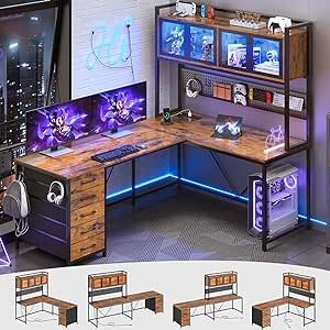 Long Office Desk, Corner Gaming Desk, Gaming Desk With Drawers, L Shaped Gaming Desk, Two Person Desk, L Shaped Computer Desk, Desk With File Drawer, Desk With Hutch, Computer Desk With Hutch