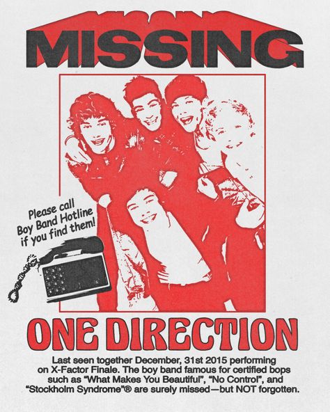 Missing Poster, One Direction Merch, Gambar One Direction, Harry Styles Poster, One Direction Wallpaper, What Makes You Beautiful, Dorm Posters, One Direction Photos, Poster Room