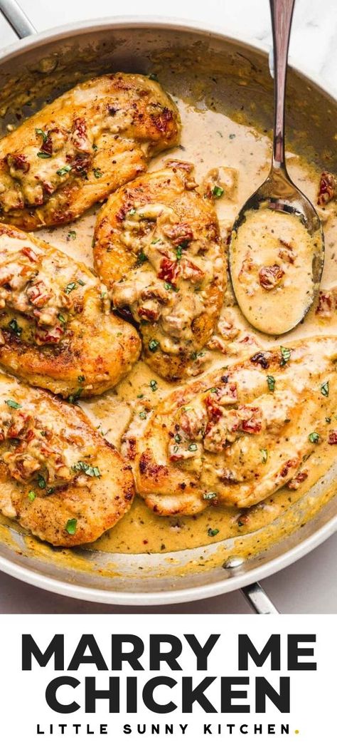 Marry Me Chicken Recipe, Little Sunny Kitchen, Marry Me Chicken, Sunny Kitchen, Best Chicken Recipes, Chicken Dishes Recipes, Chicken Dinner Recipes, Chicken Breast Recipes, Chicken Breasts