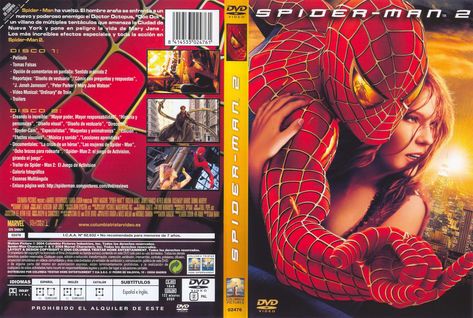 Spiderman 2 - Formato DVD. Avatar Poster, Spiderman 2, Dvds Movies, Spiderman Movie, Mary Jane Watson, Spider Man 2, Dvd Covers, Miniature Books, Marvel Funny