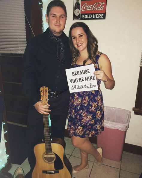 Johnny Cash & June Carter Halloween costume Johnny Cash Costume, Johnny And June Halloween Costume, Johnny Cash And June Carter Costume, Johnny And June Costume, Jonny Cash And June Carter Costume, Country Couple Halloween Costumes, Johnny Cash And June Carter Costume Halloween Couples, Haunted Hollywood, June And Johnny Cash