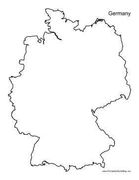 This printable outline map of Germany is useful for school assignments, travel planning, and more. Free to download and print Germany Map Aesthetic, Snowy Owl Tattoo, Scrapbooking Vacation, Printable Outline, Family Tree Book, Ireland Tattoo, Map Of Germany, Ulm Germany, German Map