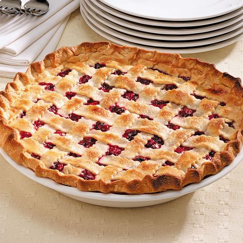 Favorite Cranberry Cherry Pie Recipe -The addition of cranberries in this pie is a great way to dress up canned cherry pie filling—the two flavors really compliment each other. —Rita Krajcir, West Allis, Wisconsin Cranberry Cherry Pie, Canned Cherry Pie Filling, Canned Cherry Pie, West Allis Wisconsin, Cranberry Dessert, Cherry Pie Recipe, Cranberry Pie, Canning Cherry Pie Filling, Canned Cherries