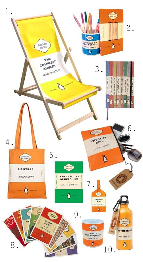 Now you can get classic Penguin covers on various merchandise from deckchairs to mugs. Brand Merchandise Design, Branded Merchandise Ideas Products, Merchandise Design Ideas, Merch Catalogue Design, Branded Merchandise Ideas, Merchandise Ideas Products, Brand Merchandise Ideas, Cool Merch Ideas, Merch Ideas Products