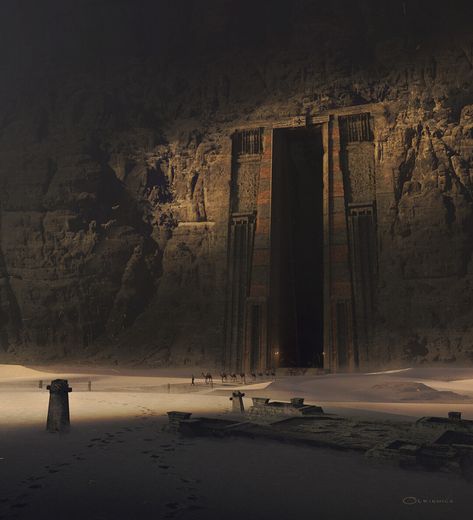 Cave Entrance, Ancient Tomb, Fantasy City, Fantasy Setting, Fantasy Places, Fantasy Art Landscapes, Fantasy Concept Art, 판타지 아트, Environment Design