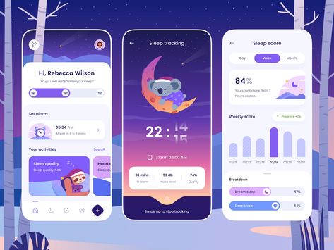 Current Graphic Design Trends, Walking App, App Design Trends, Sleep App, Emotion Regulation, Meditation App, Wellness Apps, Sleep Therapy, Ui Ux 디자인