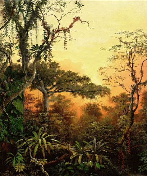 Zoo Inspiration, Jungle Mural, Hyper Realistic Paintings, Jungle Art, Love Background Images, Fantasy Castle, Realistic Paintings, Tropical Art, Fantasy Art Landscapes