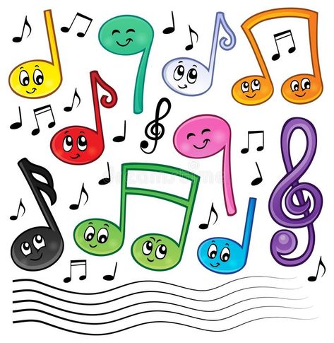 Cartoon music notes theme image 1. Eps10 vector illustration , #Sponsored, #notes, #theme, #Cartoon, #music, #image #ad Notes Theme, Music Notes Decorations, Cartoon Music, Music Notes Art, Music Cartoon, Music Room Decor, Music Worksheets, Music Drawings, Music Symbols