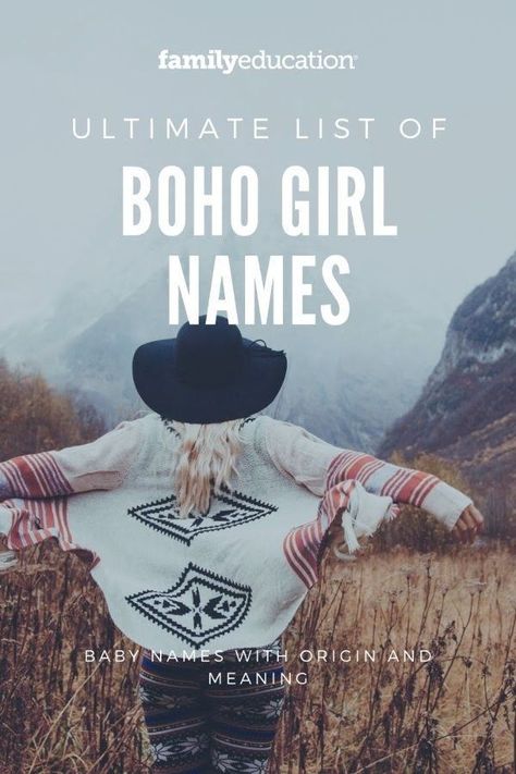 Boho Girl Names, Hippie Girl Names, Bohemian Baby Names, Bohemian Names, Hippie Names, Girls Names, Bohemian Baby, Toddler Discipline, Unique Baby Names