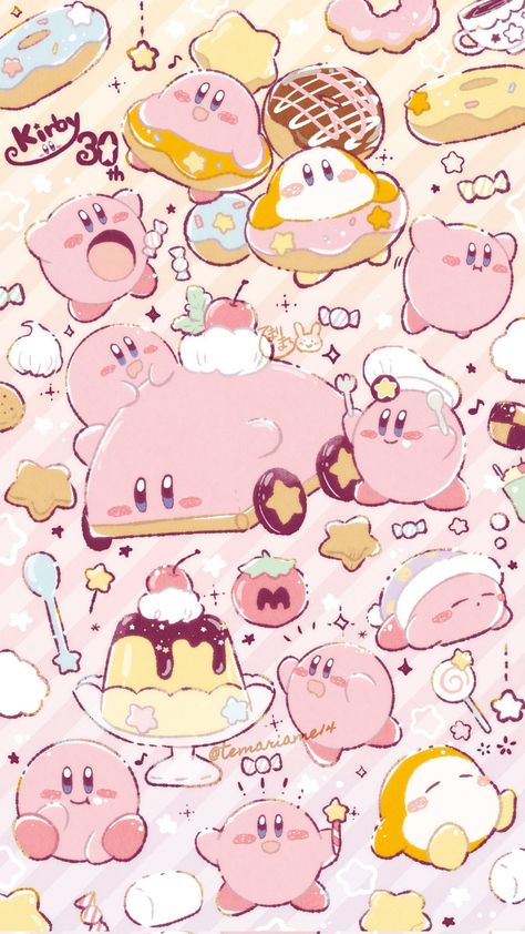 Kirby Phone Wallpaper, Kirby Pokemon, Cute Kirby, Kirby Character, Kirby Art, Iphone Wallpaper Kawaii, Wallpaper Doodle, Hello Kitty Iphone Wallpaper, Cute Doodle Art