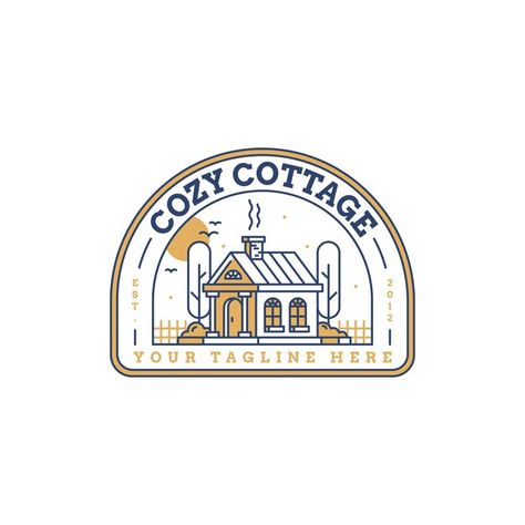 Free Vector | Flat design cottage logo design Cottage Logo Design, Cottage Logo, Coworking Space, Cozy Cottage, Flat Design, Vector Photo, Graphic Resources, Vector Free, Logo Design