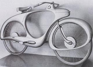 The bike was designed by Ben Bowden back in 1946 - isn't it magnificent. It's called "The Bicycle of the Future".  -Michael Nelson Raymond Loewy Design, Raymond Loewy, Streamline Moderne, Art Appliqué, Design Movements, Streamline Design, Industrial Vintage, Deco Furniture, Bicycle Design