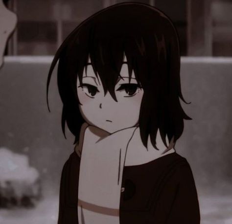 Anime Pfp Short Black Hair, Anime Medium Hair, Person Icon Aesthetic, Emo Anime Aesthetic, Anime Collage Aesthetic, Brownish Aesthetic, Aesthetic Filter Polarr, Edgy Icons, Aesthetic Profile Pics