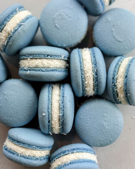 My dairy-free and vegan macaron filling recipes are now live on my site! Here is the final flavor, coconut 🥥 Comment VEGAN and I’ll send you a link to check out the ebook! On sale all weekend for Memorial Day 😍 #macarons #macaronstime #glutenfree #frenchmacarons #macaronshells #macaronart #bakingtherapy #bakingvideos #macaronstagram #macaronvideo #macaronlove #meringue #bakingfun #womanowned #sweetcuisines #foodart #pastryporn #instapastry #foodblogfeed #bakingreels #reelfun #trendingaudio Blue Macarons, French Macarons Recipe, Macaron Filling, Blue Desserts, Baking Videos, Stuffed Shells Recipe, Macaron Recipe, Blue Food, Lemon Raspberry