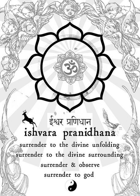 Ishvara Pranidhana. The sanskrit version will be in my next tattoo :-) Yamas And Niyamas, Sanskrit Symbols, 8 Limbs Of Yoga, Sri Sri Ravi Shankar, Om Sign, Sanskrit Tattoo, Hindi Calligraphy, Yoga Tattoos, Arte Yoga