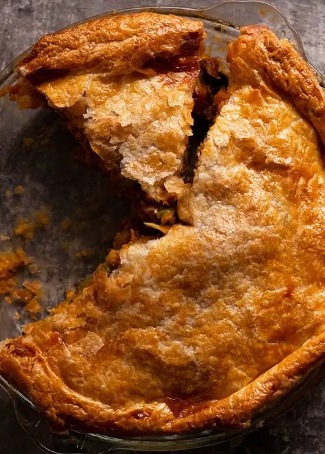 Vegetable Samosa Pie | RecipeTin Eats Vegetarian Pie, Vegetable Samosa, Savoury Pies, Easy Chicken Pot Pie, Pot Pies Recipes, Chicken Pot Pie Recipes, Savory Pies, Pot Pies, Potato Pie