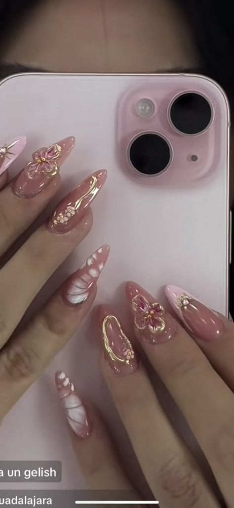 4d Nail Art, Wow Nails, Romantic Nails, Simple Acrylic Nails, Girly Acrylic Nails, Work Nails, Classy Acrylic Nails, Long Square Acrylic Nails, Unique Acrylic Nails