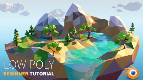 Low Poly Island - Beginner Blender 2.8 Tutorial Blender Ideas, 3d Modeling Tutorial, Poly Art, Low Poly Games, Mini Blender, Video Game Development, Blender Tutorial, Low Poly Art, Sculpture Ideas