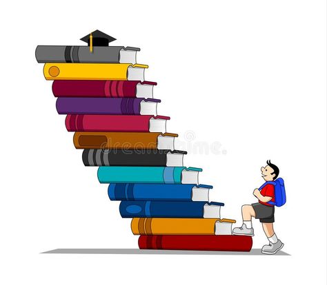 Education. Cartoon illustration of a boy who climbing the stairs made of books , #Sponsored, #illustration, #Cartoon, #Education, #boy, #books #ad Free School Clipart, Book Stairs, Child Care Logo, Save Water Poster, Abc Coloring Pages, Kids Planner, School Clipart, Free Cartoons, Care Logo