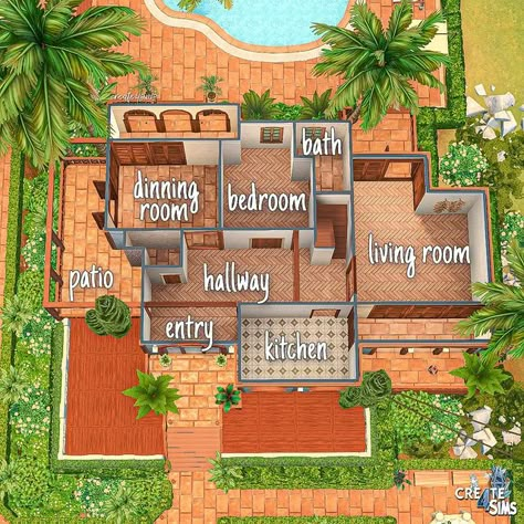 Modern Sims House Layout, Mediterranean Homes Sims 4, Sims Mediterranean House, Sulani Homes Sims 4 Floor Plan, Sims 4 Italian Villa, Sims 4 Spanish House, Tartosa Homes Sims 4, Sims 4 Spanish Style House, Sims 4 Mediterranean House