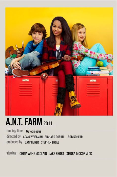 A.n.t Farm, Ant Farm Disney, Tv Show Posters, Jake Short, Sierra Mccormick, Disney Original Movies, Stefanie Scott, Animated Movie Posters, Stranger Things Costume