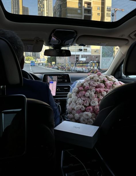 Birthday In Car, Classy Vibes, Luxury Aesthetics, Pink White Flowers, Car Luxury, Luxury Cars Rolls Royce, Pink And White Flowers, Flower Therapy, Classy Aesthetic