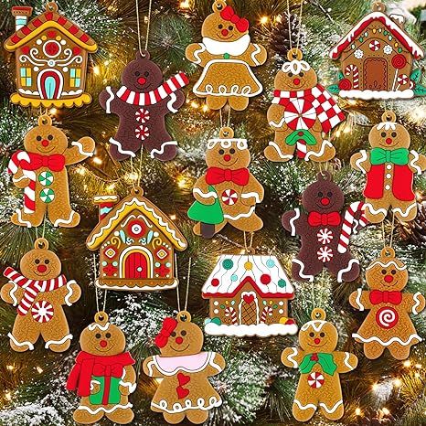 16Pcs Gingerbread Man Ornaments for Christmas Tree Gingerbread Christmas Decorations with Plastic Gingerbread Ornaments Gingerbread House Ornaments for Christmas Tree Hanging Decorations Gingerbread House Ornaments, Gingerbread Man Ornaments, Hanging Decorations Diy, New Year Diy, Gingerbread Christmas Tree, Ornaments For Christmas Tree, Gingerbread House Decorations, Ornaments For Christmas, Gingerbread Decorations