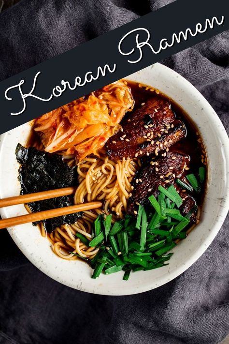 Spicy Korean Ramen, Sliced Pork Belly, Pressure Cooker Soup Recipes, Korean Ingredients, Pork Belly Tacos, Korean Ramen, Korean Pork, Pork Ramen, Springtime Recipes