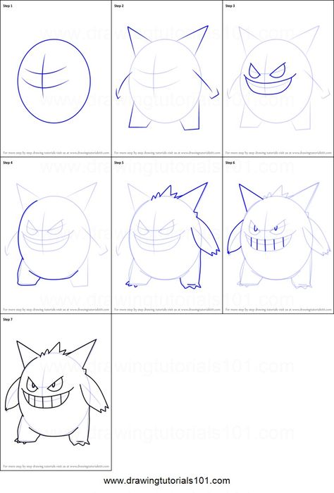 Easy Pokemon Drawings, Draw Cartoon Characters, Draw Pokemon, ليلو وستيتش, Easy Disney Drawings, Gengar Pokemon, Pokemon Sketch, Draw Cartoon, Drawing Sheet