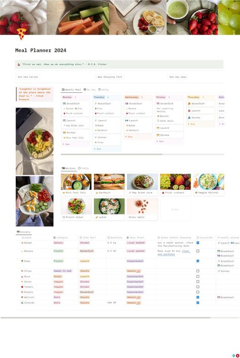 Aesthetic Notion template for meal planning and grocery shopping. Get it now. Notion Template Ideas Meal Plan, Food Notion Template, Notion Diet Template, Meal Planner Notion Template, Meal Planning Aesthetic, Food Moodboard Aesthetic, Notion Recipes Template, Meal Plan Aesthetic, Grocery List Aesthetic