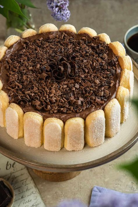 Recipes With Ladyfingers Desserts, Desserts With Ladyfingers, Ladyfinger Desserts, Charlotte Cake Recipe, Charlotte Russe Dessert, Charlotte Russe Cake, Chocolate Charlotte, Lady Fingers Dessert, Charlotte Dessert