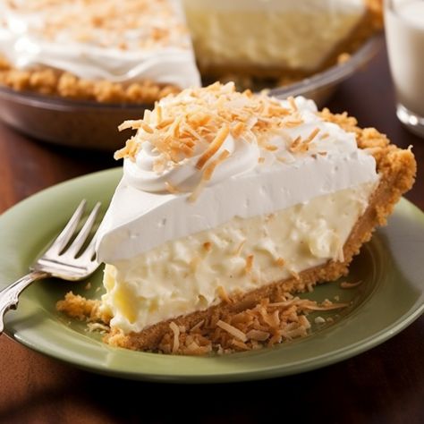 No Bake Coconut Cream Pie, Easy Coconut Cream Pie, Cherry Delight Dessert, Coconut Cream Pie Easy, Coconut Cream Pie Recipes, Easy Gluten Free Desserts, Pie Pops, Coconut Pudding, Coconut Pie