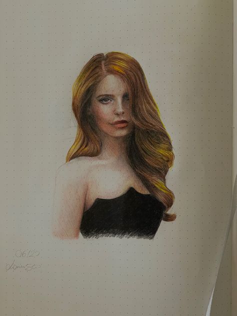 Lana Del Rey colored pencil drawing Lana Del Rey Sketch, Lana Del Rey Drawing, Rey Art, Lana Del Rey Art, Celebrity Drawings, Colored Pencil Drawing, Color Pencil Drawing, Cool Paintings, Colored Pencil