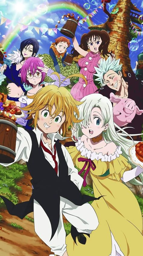 Meliodas And Elizabeth, 7 Sins, Seven Deady Sins, Anime Suggestions, The Seven Deadly Sins, Anime Poster, Seven Deadly Sins Anime, 7 Deadly Sins, Seven Deadly Sins