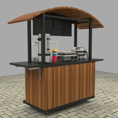 Push Cart Design, Crepe Cart, Container Shops, Food Stall Design, Street Food Design, Dog Snapchats, Crepes And Waffles, Push Cart, Food Stand