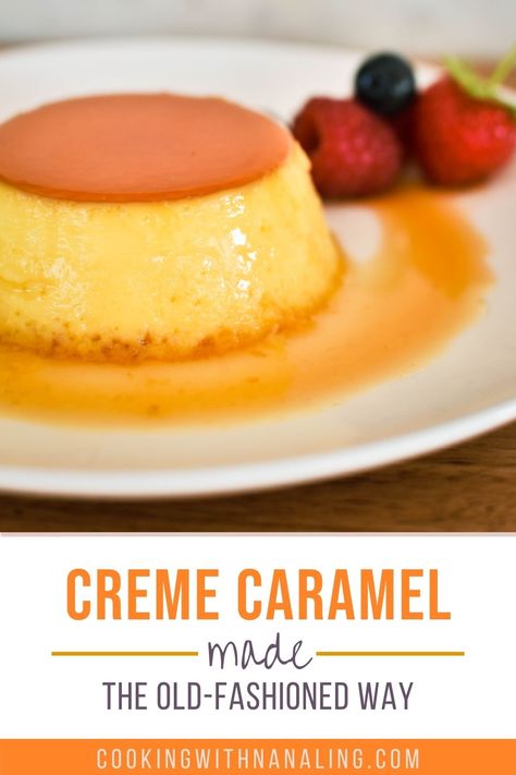 Portuguese Caramel Pudding, Easy Caramel Pudding Recipe, Recipe For Flan Creme Caramel, Crem Caramel Recipe, Flan Creme Brulee, Crème Caramel Recipe, Flan Caramel Sauce, Caramel For Flan, Cream Caramel Recipe