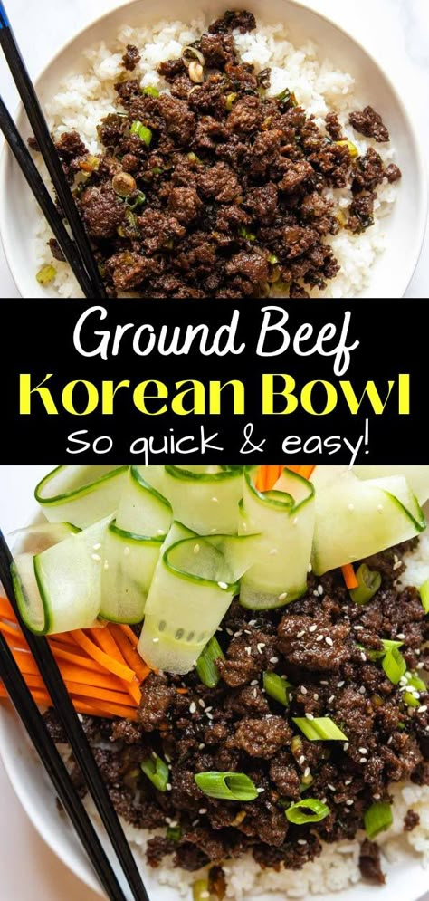 Ground Beef Bulgogi Bowl, Korean Ground Beef Bulgogi, Beef Bulgogi Bowl, Korean Food Bulgogi, Ground Beef Bulgogi Recipe, Ground Beef Bulgogi, Bulgogi Bowl, Beef Bulgogi Recipe, Korean Beef Bulgogi