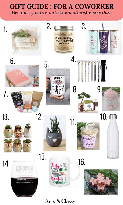 Now on the blog the perfect Gift Guide for a Coworker! Holiday shopping is in full crunch mode! Can you check everyone off your list this year yet? If not, it's time to get started! #holidaygiftshopping #giftshopping #MerryChristmas #coworker Gift Ideas For A Coworker, Homemade Office Gifts, Coworkers Birthday, Retirement Gifts For Men, Inexpensive Christmas Gifts, Coworkers Christmas, Goodbye Gifts, Christmas Gifts For Coworkers, Diy Holiday Gifts