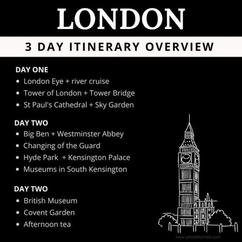 3 Days In London, London England Travel, London Bucket List, London Itinerary, London Vacation, Travel Guide London, Tower Bridge London, Voyage Europe, Things To Do In London