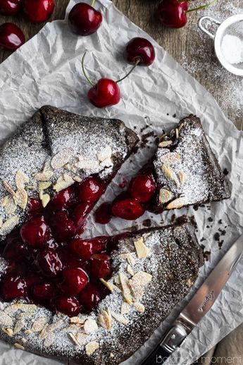 Chocolate Cherry Galette- such a simple dessert for summer and I loved the flavor combo! Cherry Galette, Dessert For Summer, Homemade Cherry Pies, Galette Recipe, Simple Dessert, Cherry Desserts, Dessert Aux Fruits, Cherry Recipes, A Piece Of Cake