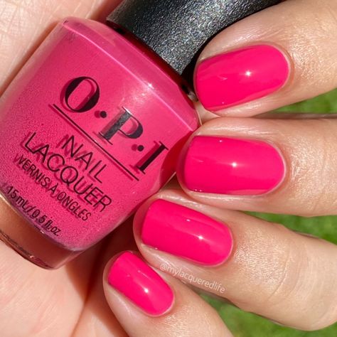 • @opi - “Strawberry Margarita�” • I was in the mood for something bright and this fit the bill. I love the tone of this pink; it has the… | Instagram Opi Strawberry Margarita Dip, Strawberry Margarita Nails, Opi Strawberry Margarita Gel, Hot Pink Opi Gel Polish, Opi Strawberry Margarita, Margarita Nails, Opi Magenta Gel Nail Polish, Opi Bright Pink, Opi Pink Orange Nail Polish