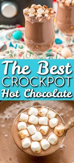 Hit Chocolate, Crock Pot Hot Chocolate Recipe, Best Hot Chocolate Recipes, Crockpot Hot Chocolate, Milk Dessert, Hot Cocoa Recipe, Easy Dinner Recipes Crockpot, Cocoa Recipes, Hot Chocolate Recipe