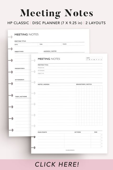 Meeting Notes, Happy Planner Insert, Work Organizer, Daily Weekly Work Planner, Meeting Agenda, PDF plannernotes #plannerorganizer #plannerclipart📜 Free Printable Weekly Planner Template, Meeting Notes Printable, Weekly Work Planner, Homeschool Student Planner, Free Weekly Planner Templates, Work Organizer, Student Weekly Planner, Work Planning, Meeting Notes Template